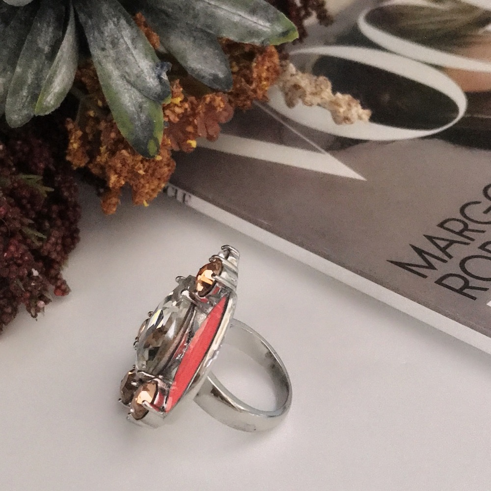 KATE SPADE • Frosty Floral Crystal Cluster Ring - Picture 5 of 8